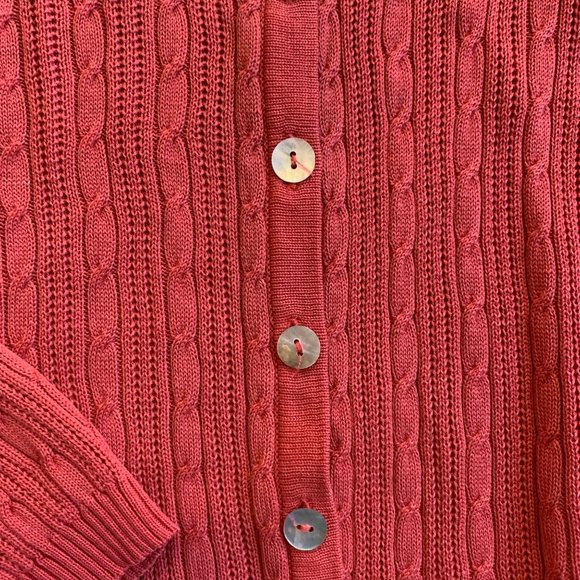 Joseph A 100% Silk Ribbed Comfy Cardigan M - Picture 6 of 6